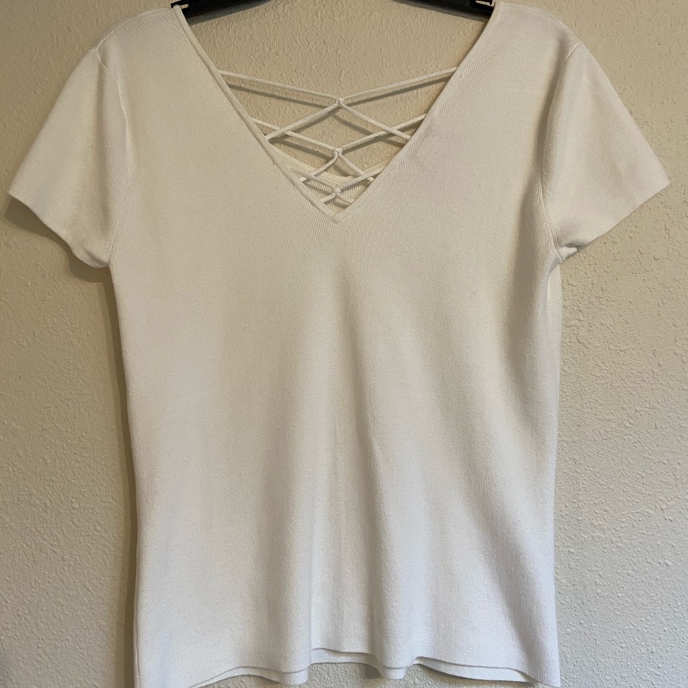 White Knit Top
